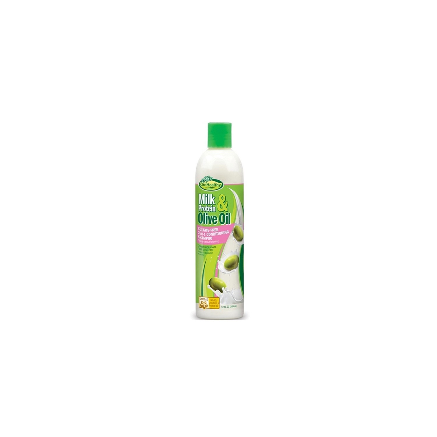 Sofn Free Grohealthy Milk Proteins & Olive Oil 2 In 1 Shampoo Conditioner 355 ml