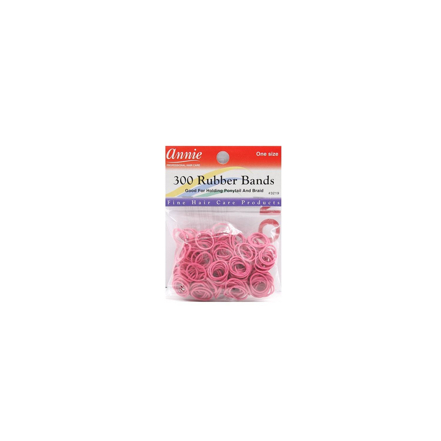 Annie 300 Rubber Bands Pink 3219 (rubbers)