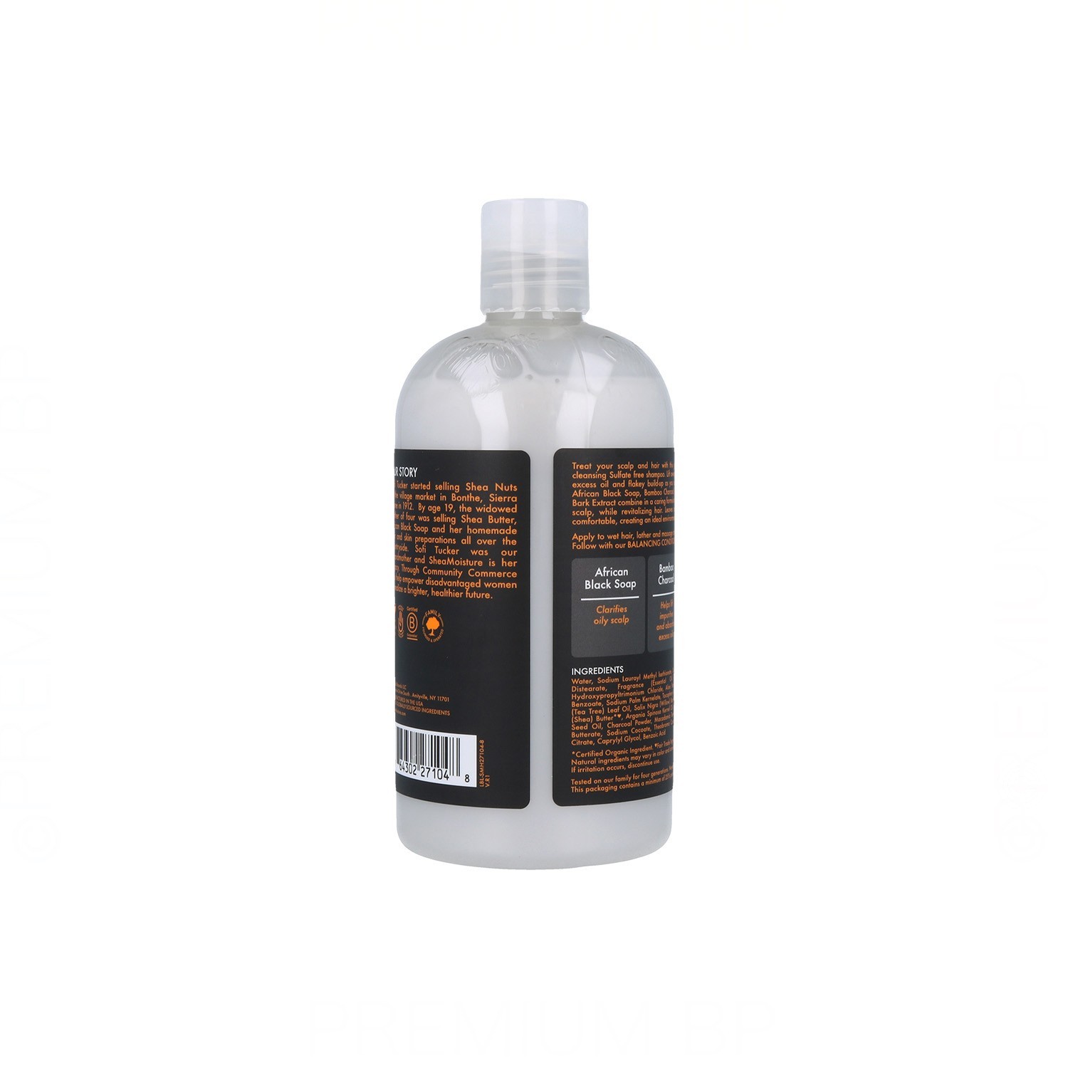 Shea Moisture African Black Soap Bamboo Charcoal Shampoo 384 ml/13Oz