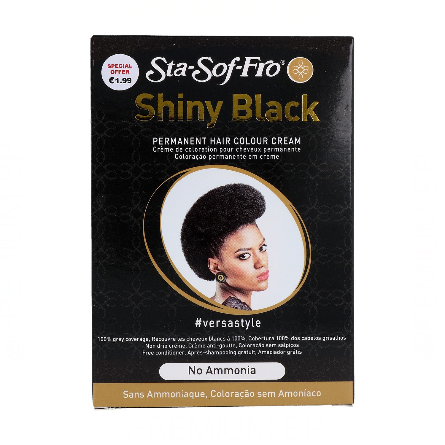 Sta Sof Fro Permanent Hair Colour Cream Shiny Negro 25 ml S/A