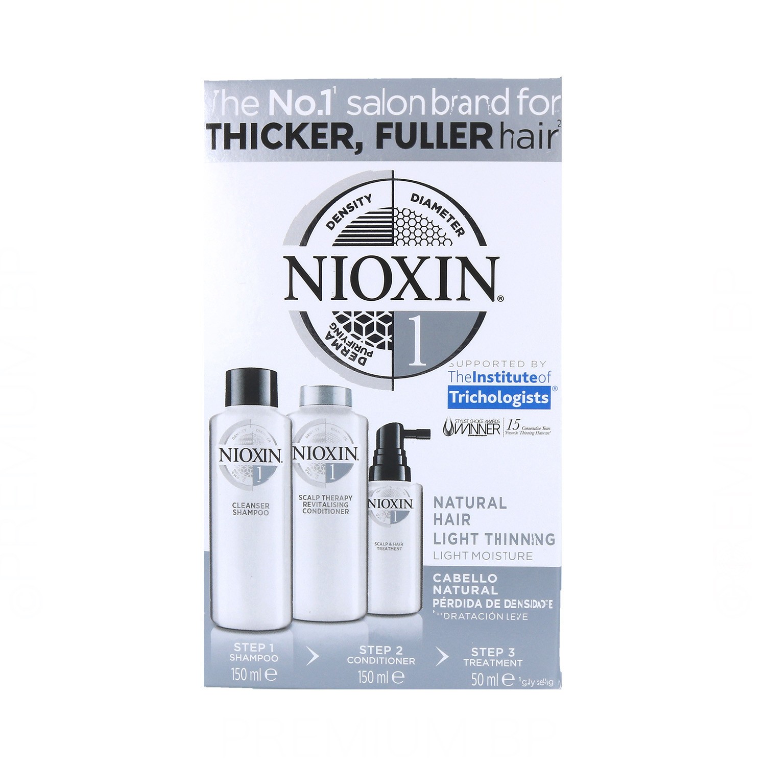 Nioxin Trial Kit System 1 Cabelo natural claro