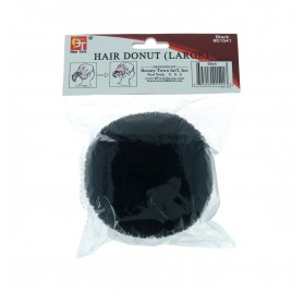 Beauty Town Hair Donut-Enchimiento Coque Longo Preto (01541)