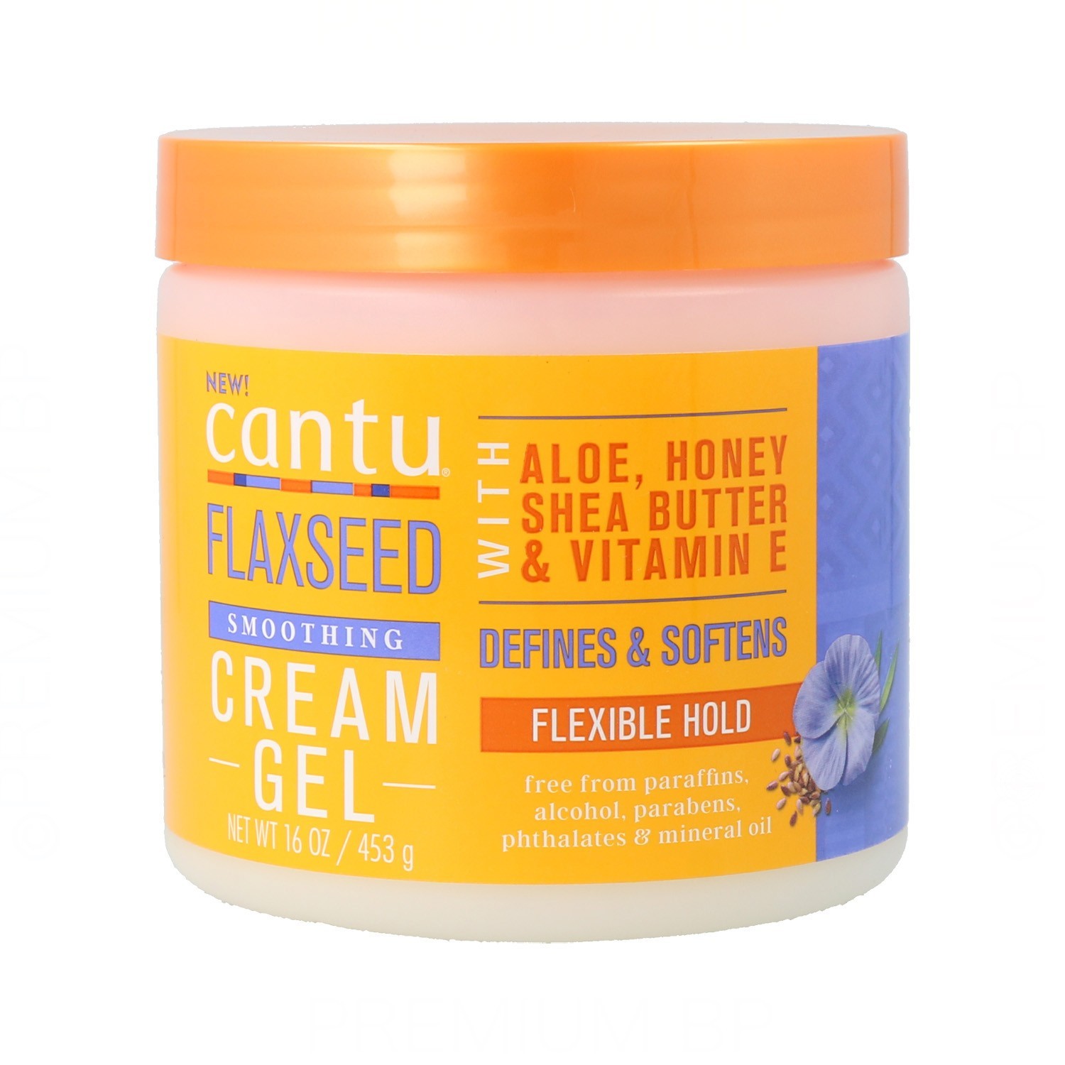 Cantu Flaxseed Smoothing Crème Gel Souple Fort 16Oz/453G