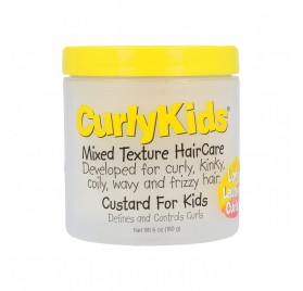 Curly Kids Mixed Texture HairCare Gel/Cream Custard For Children 180G/6Oz