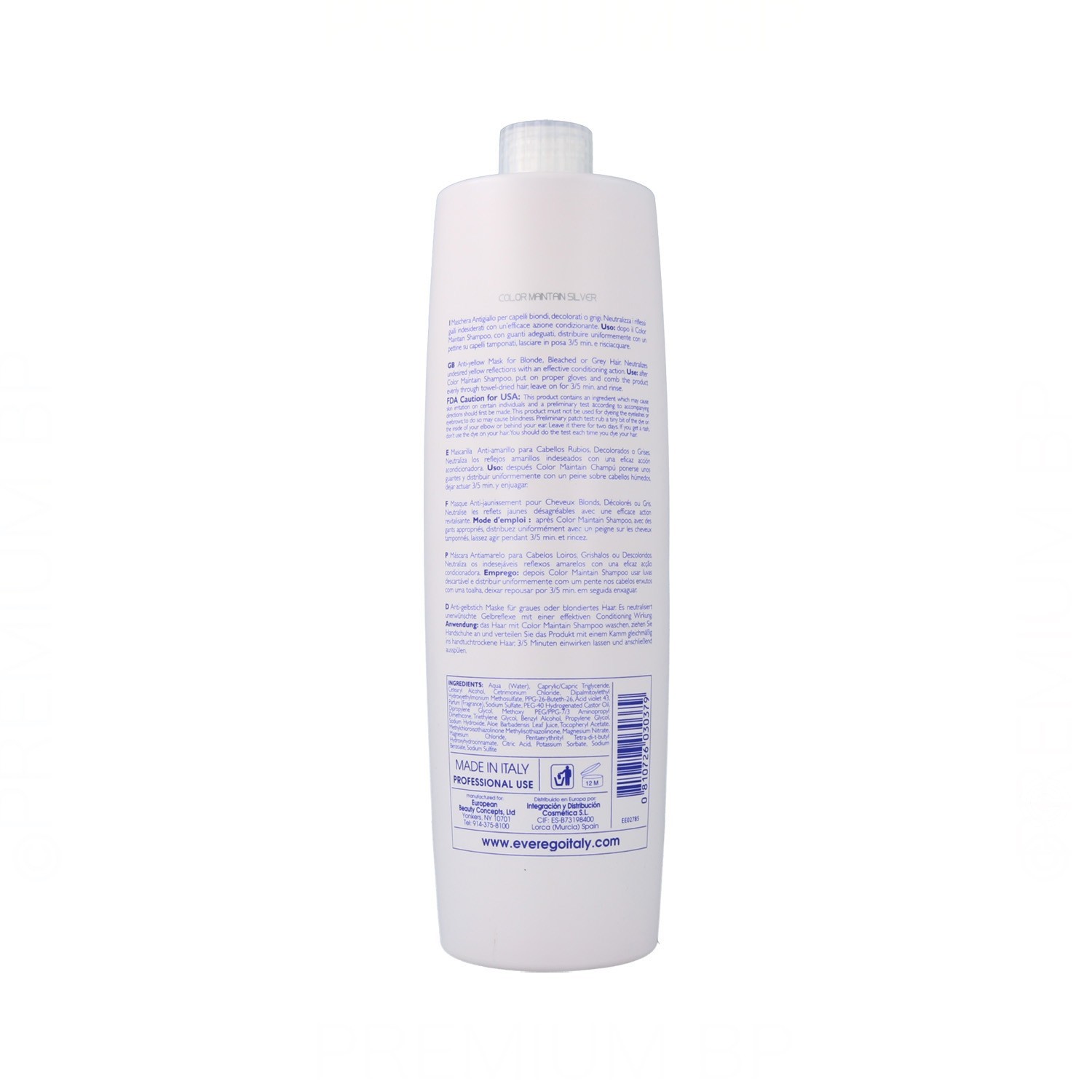 Everego Nourishing Spa Color Silver Mantain Mask 1000ML