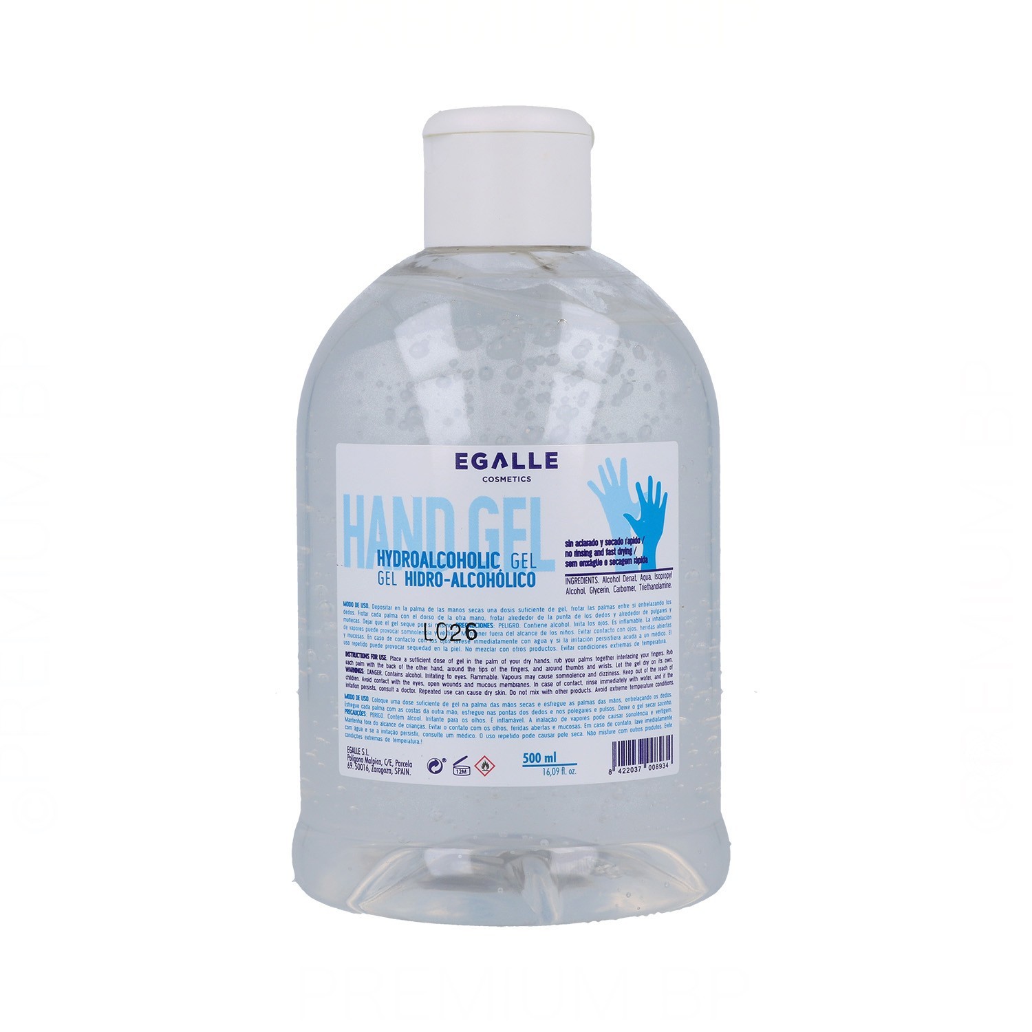 Egalle Gel Hydro-alcoholic Without Dispenser 500 ml