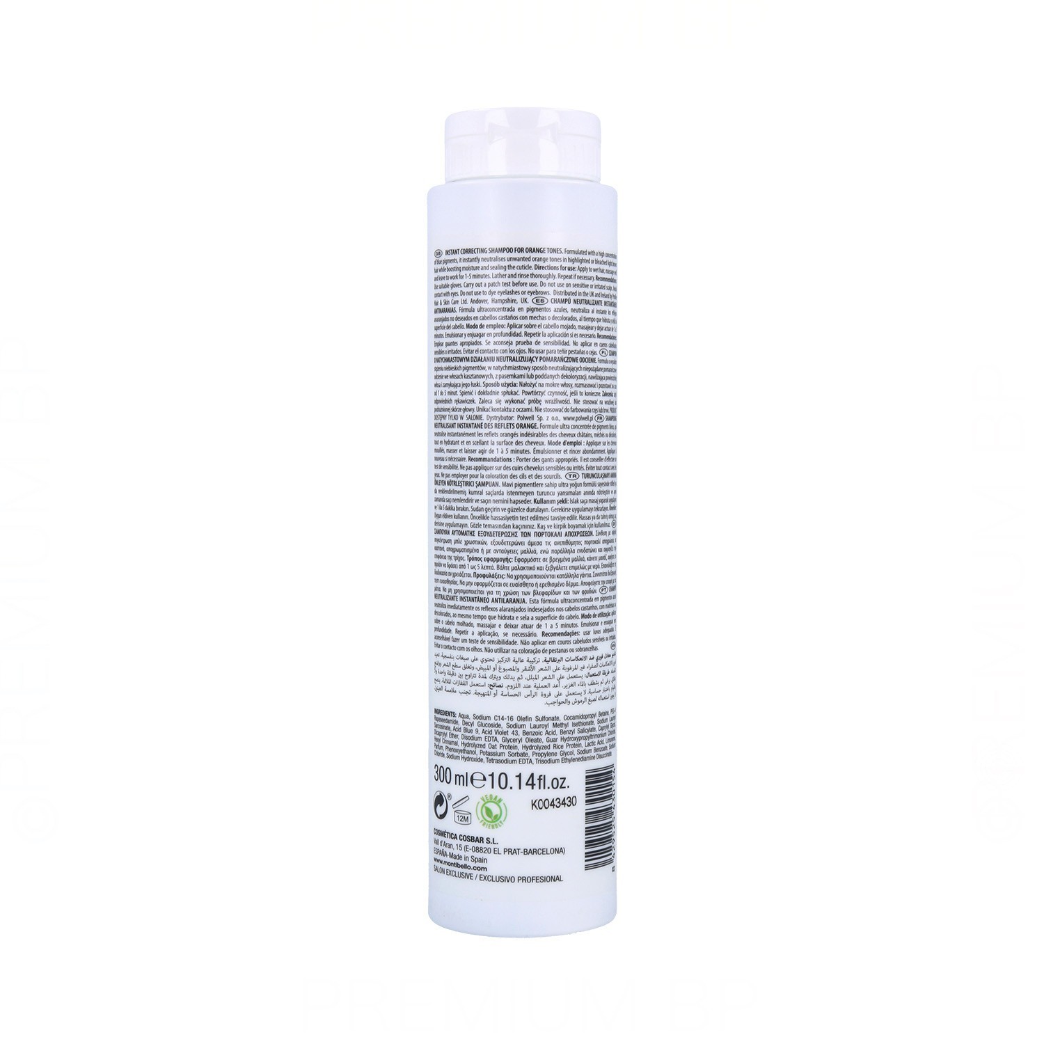Montibello Colour Correction Stop Orange Pigmento Azul Xampú 300 ml