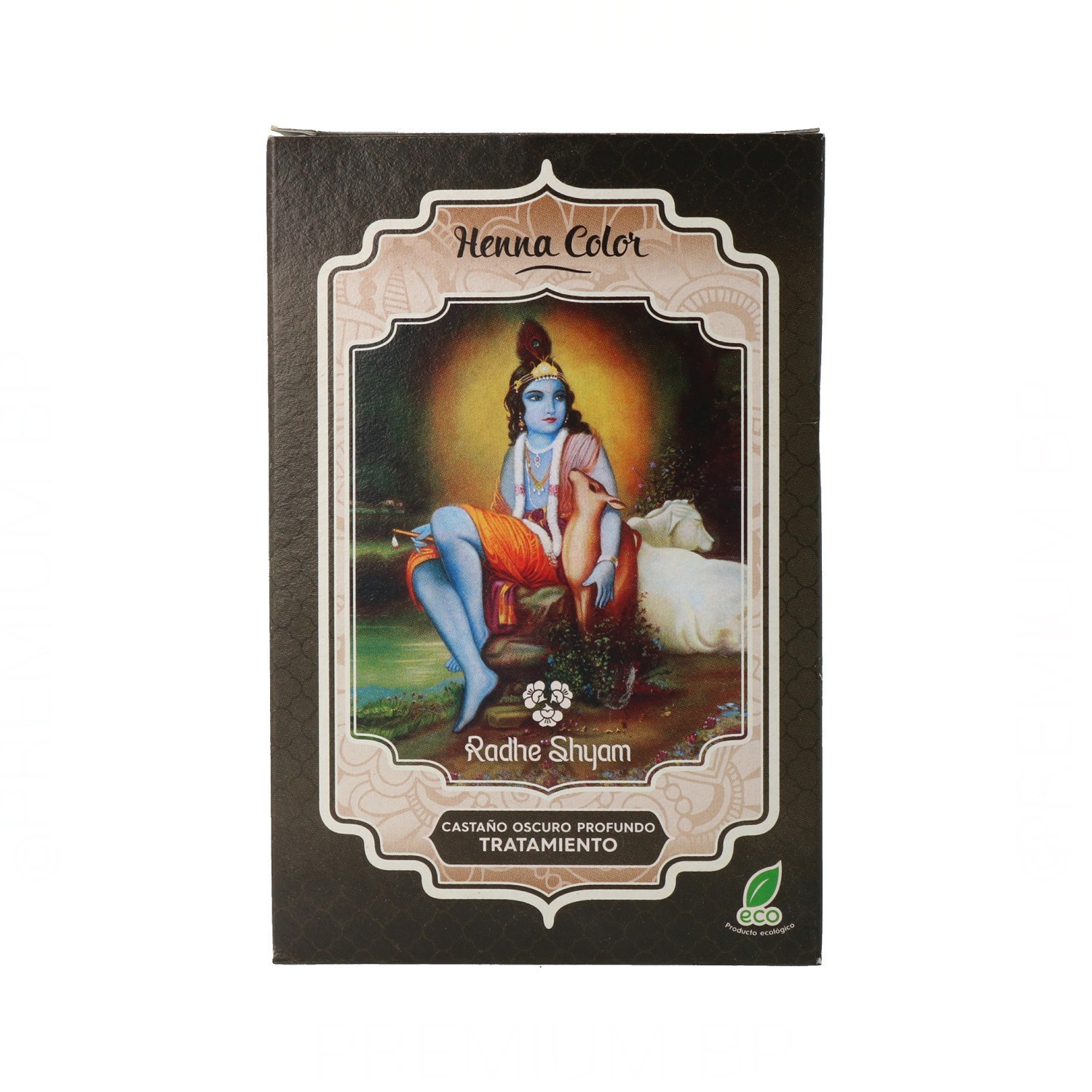Radhe Shyam Henna En Polvo Castaño Oscuro Profundo Tratamiento 100 gr