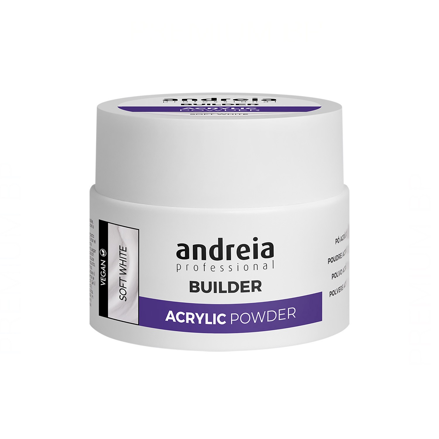 Andreia Professional Builder Acrylic Powder Polvos Acrilicos Soft White 35 g