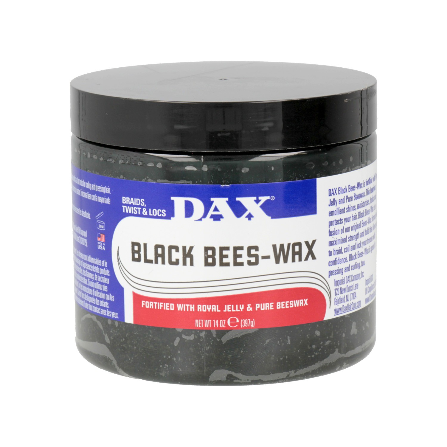 Dax Black Bees Wax Fortified With Royal Jelly Pure Beeswax Cera 397...