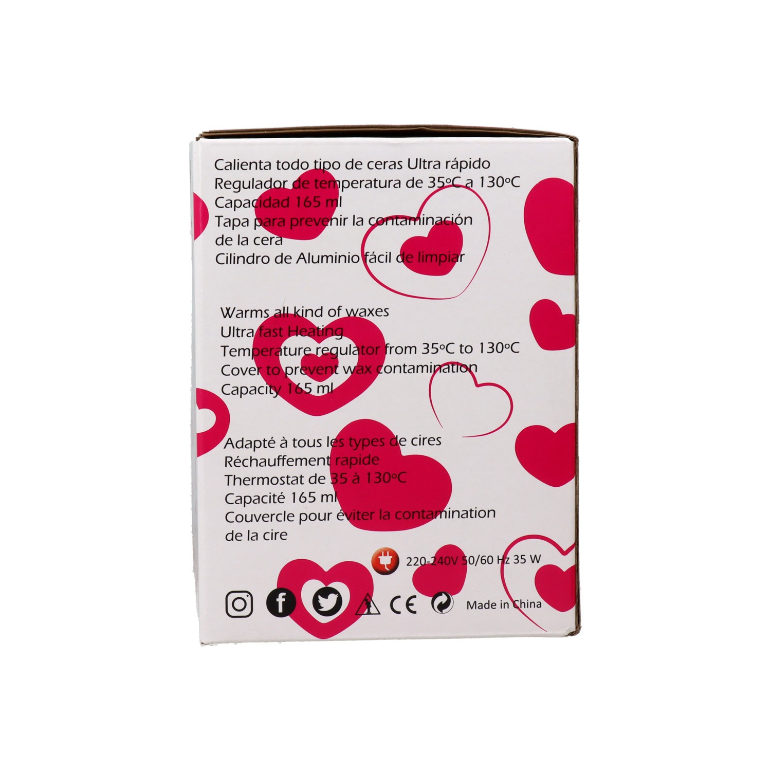 Albi Mini Wax Melter Appro Wax Black Hearts 165 ml