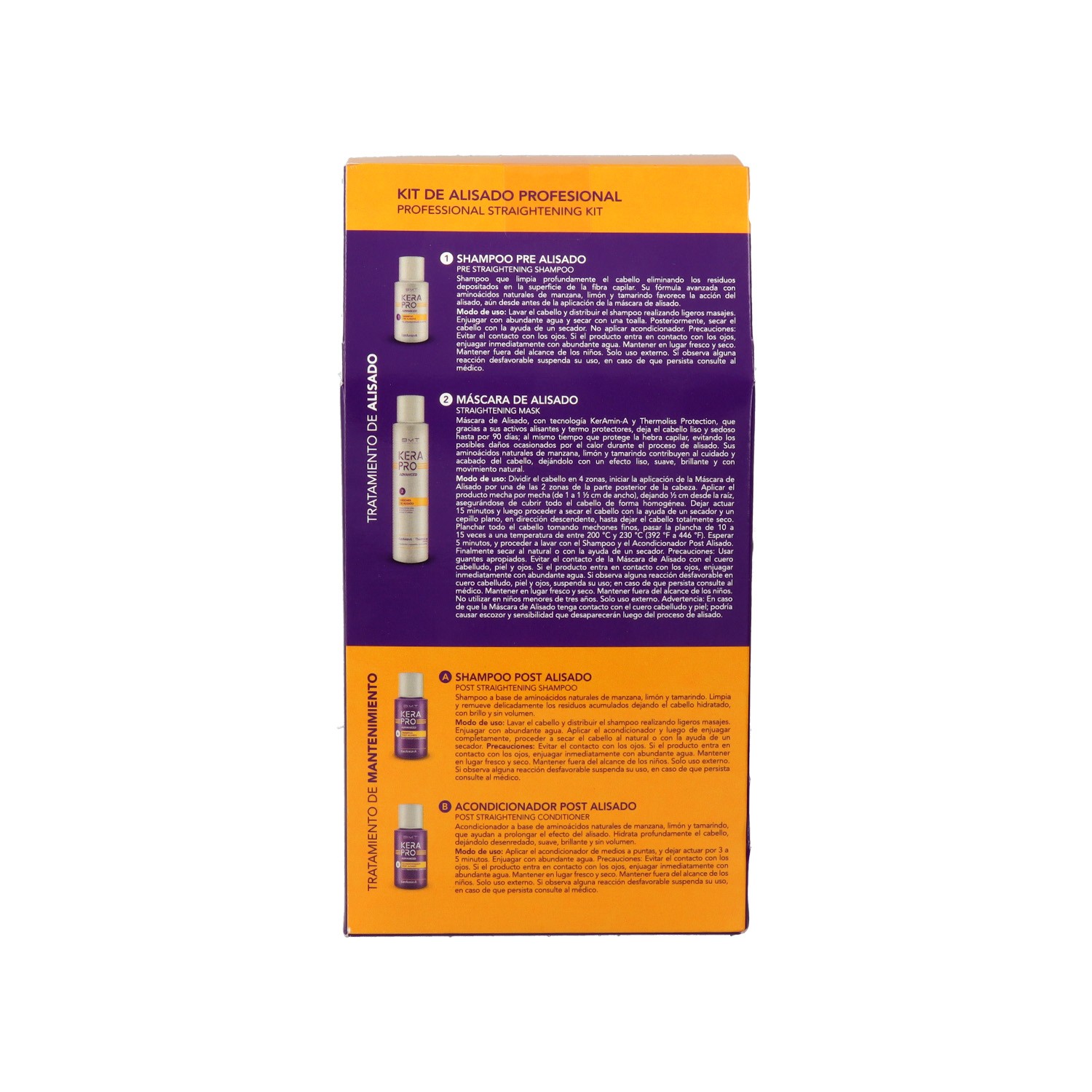 Kit de lissage Kativa Bmt Kerapro Advance