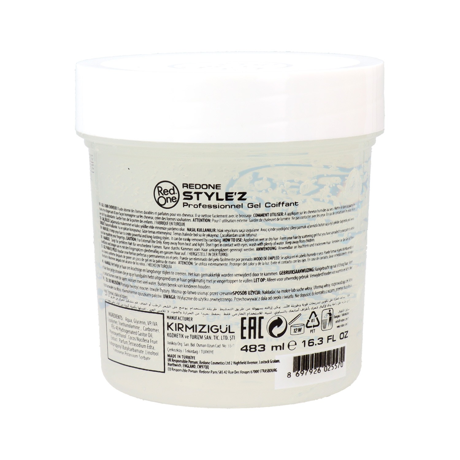 Red One Gel Fixador Óleo de Coco 483 ml