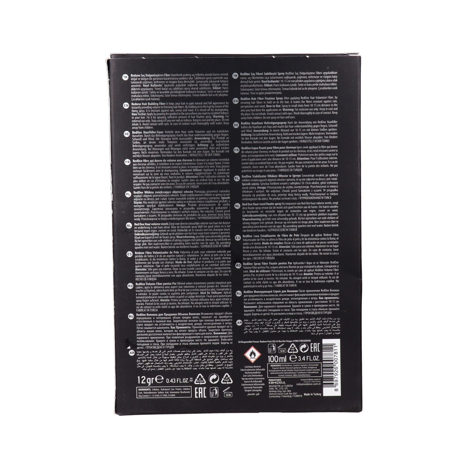Red One Men Fibra Capilar Con Secador 100 ml