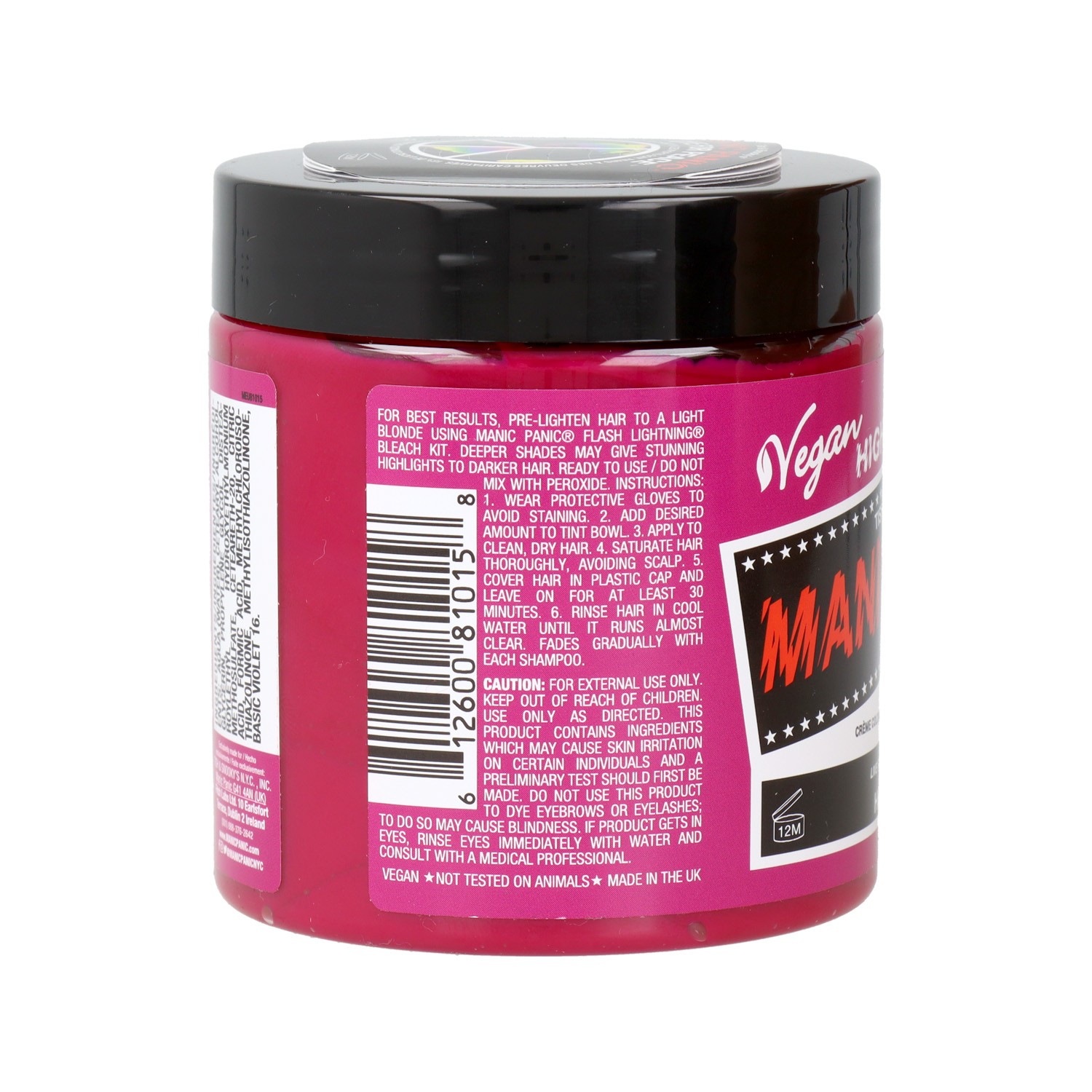 Manic Panic alta voltagem quente rosa quente vegano 237 ml