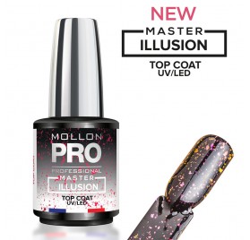 Mollon Pro Master Illusion Top Coat Pink 12ml