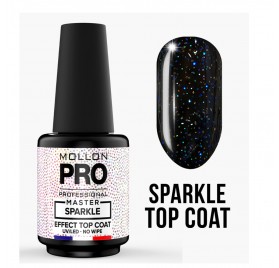 Mollon Pro Master Sparkle Effect Top Coat Uv Led No Wipe
