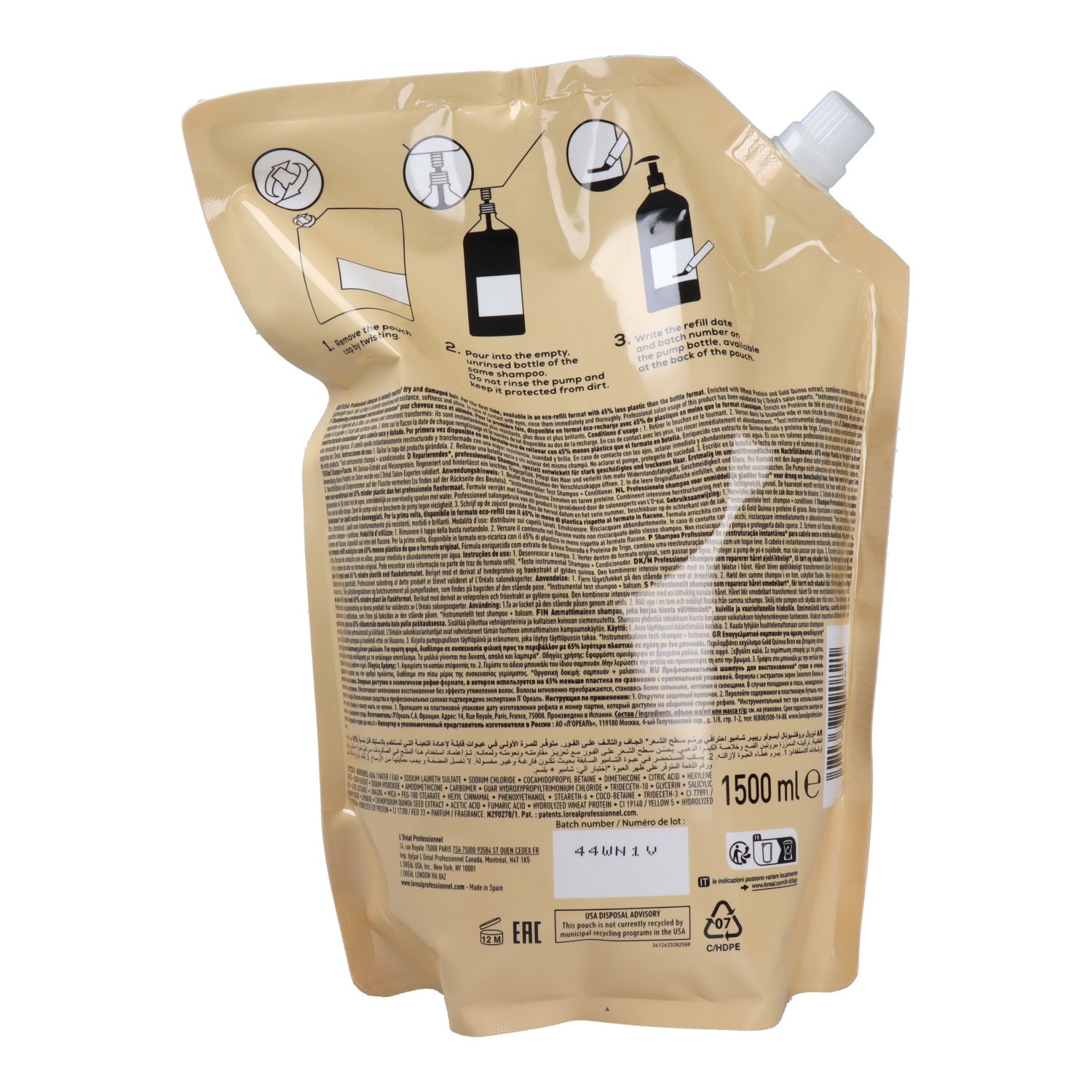 Loreal Absolut Repair Recharge Shampooing 1500 ml
