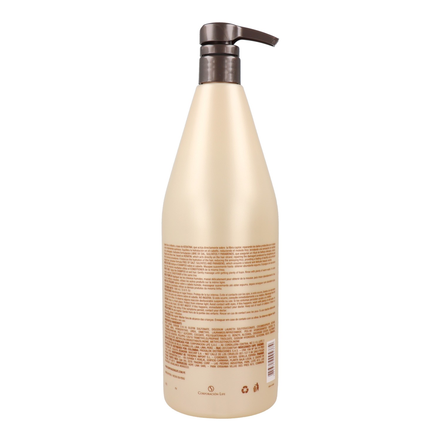 Placenta Life Be Nat Lisso Keratina Champu 1000 ml
