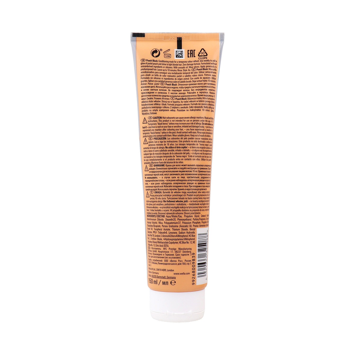 Máscara de Blush Wella Color Fresh Peach 150 ml