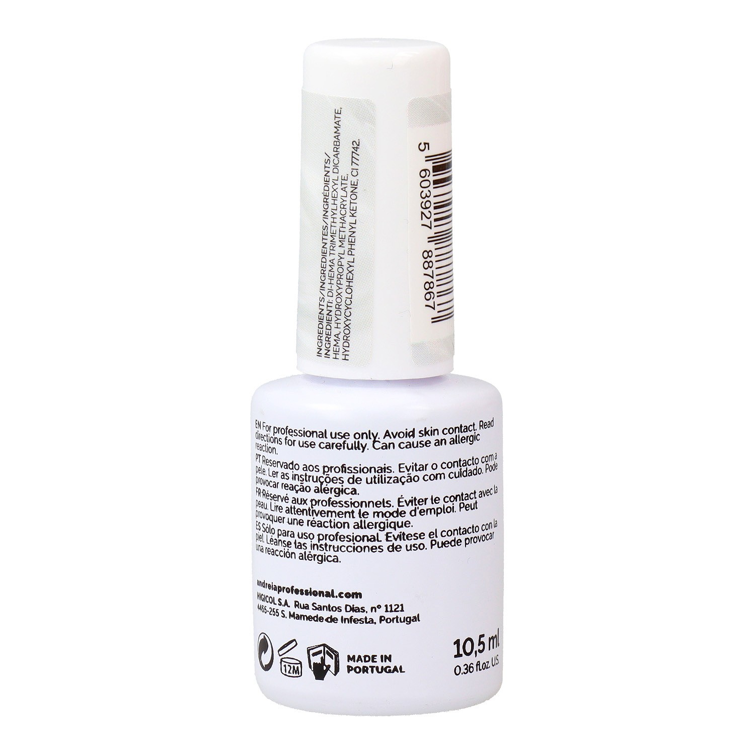 Andreia Gel Polish Top Coat Hard Gloss 10.5 ml