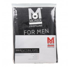 Cape de barbier Moser pour homme en polyester 135 x 150 cm