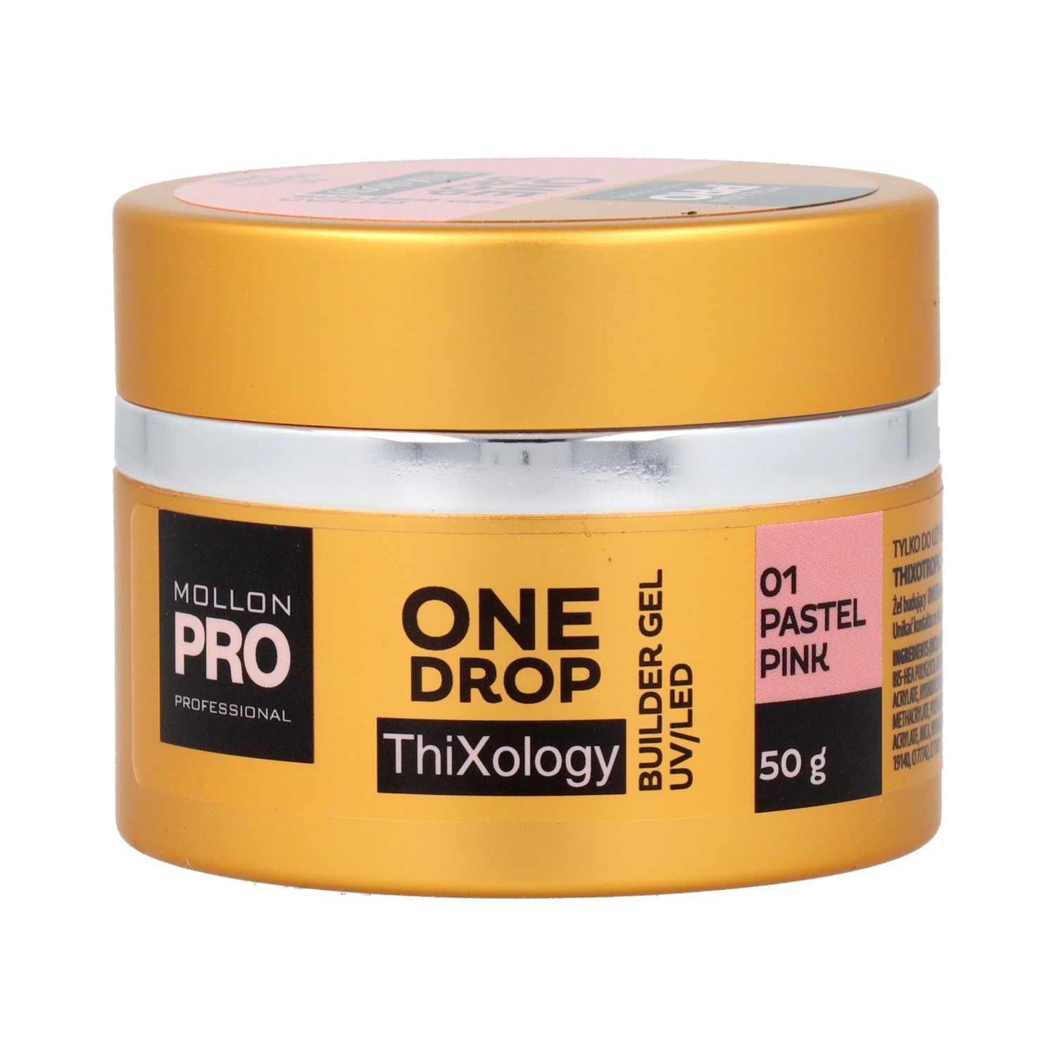 Mollon Pro One Drop Thixology Gel 01 Pastel Pink 50 gr