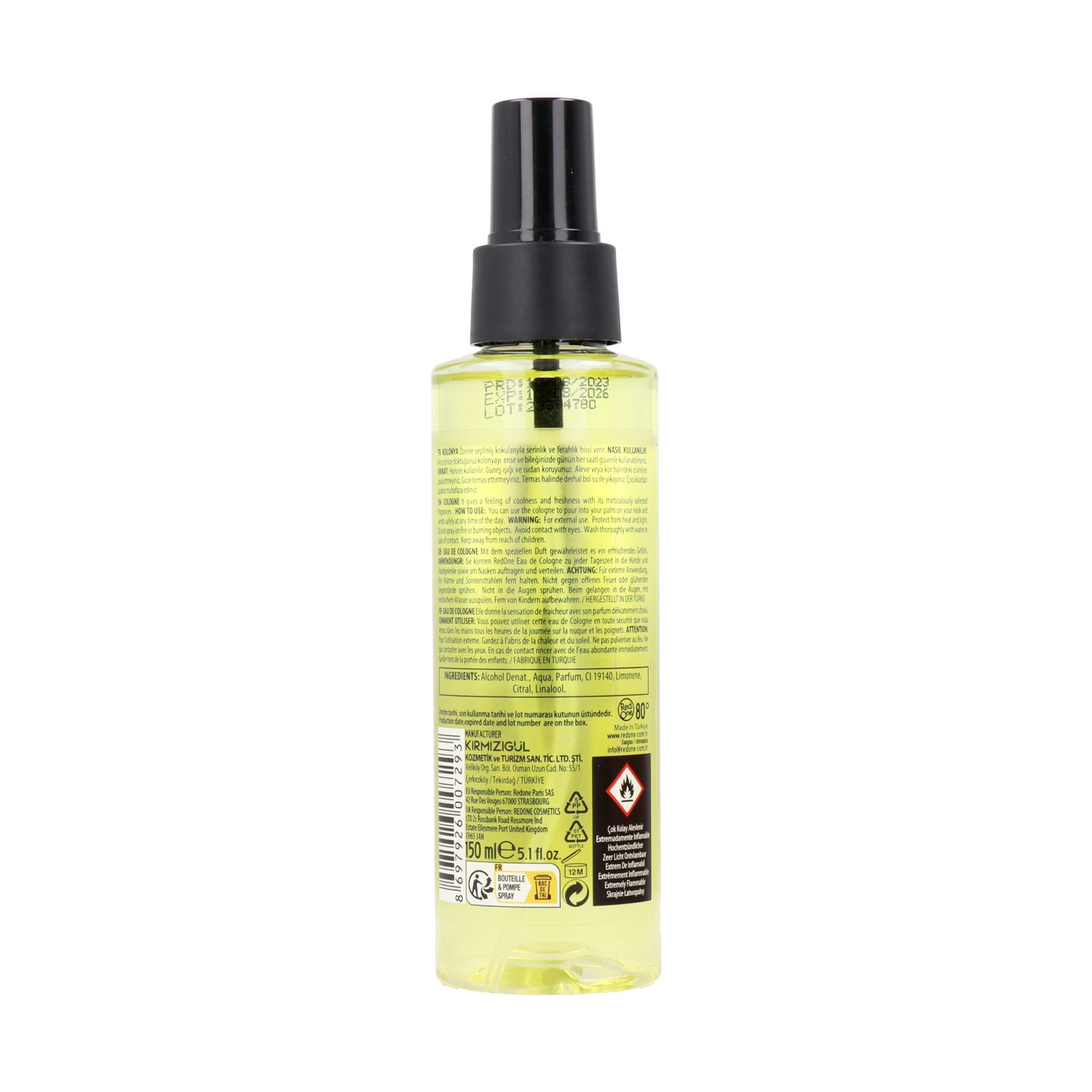 Red One Cologne Spray Citron 150 ml