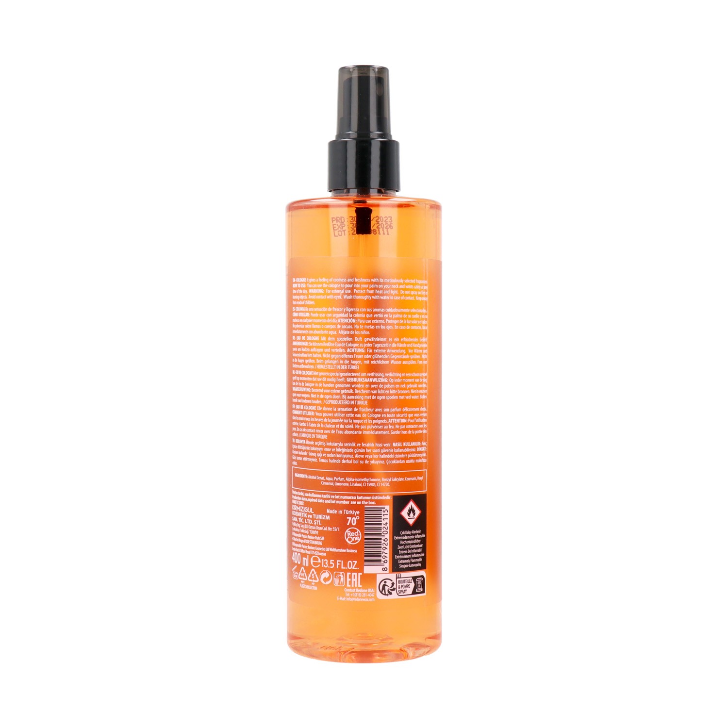 Red One Cologne Body Splash Ambre 400 ml