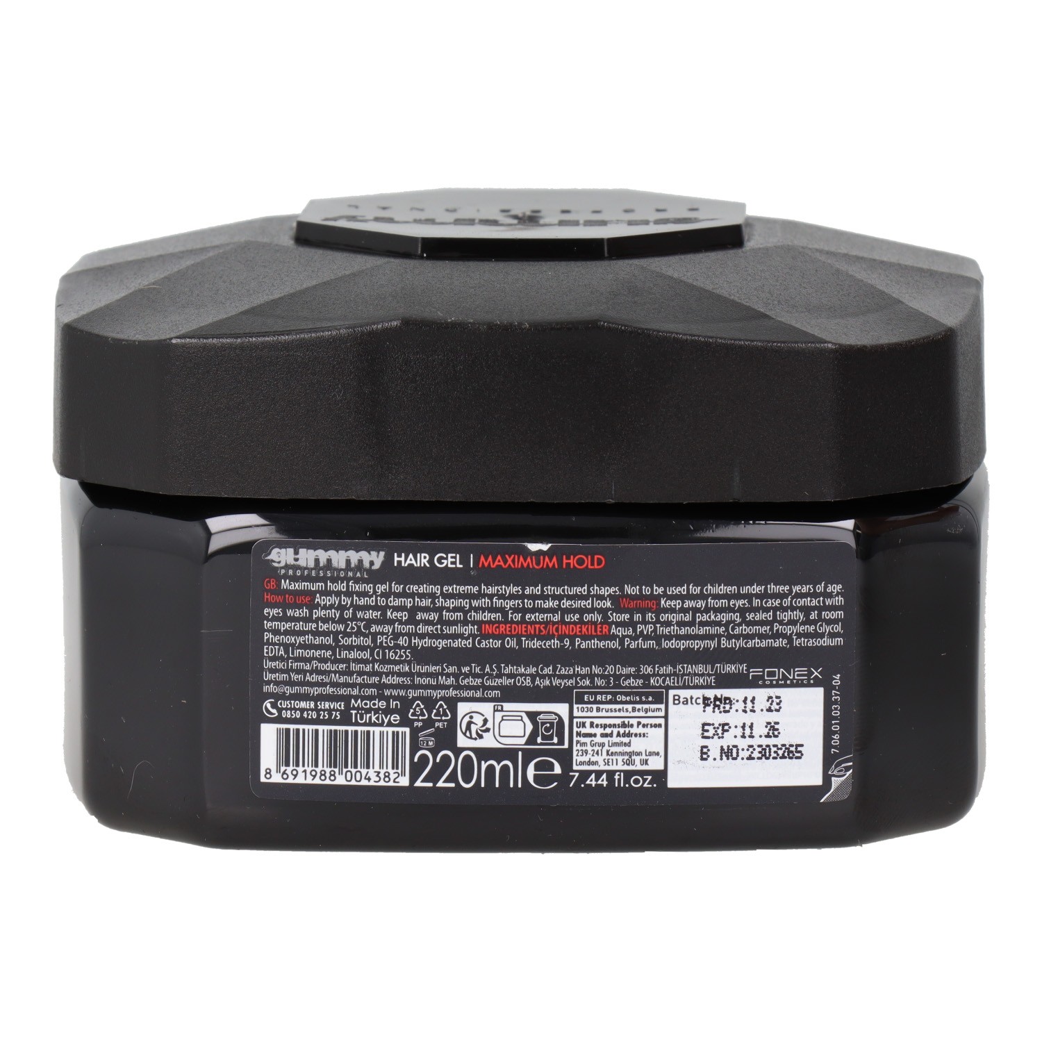 Gummy Hair Gel Maximum Hold 220 ml