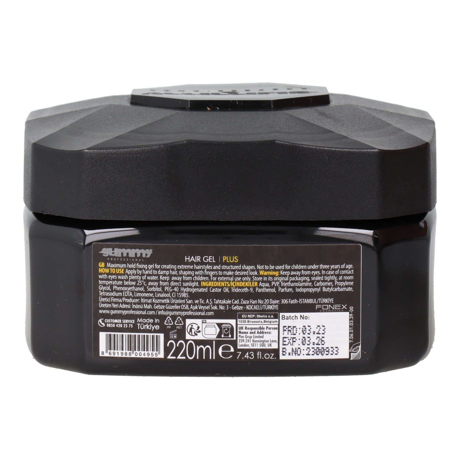 Gummy Hair Gel Plus 220 ml