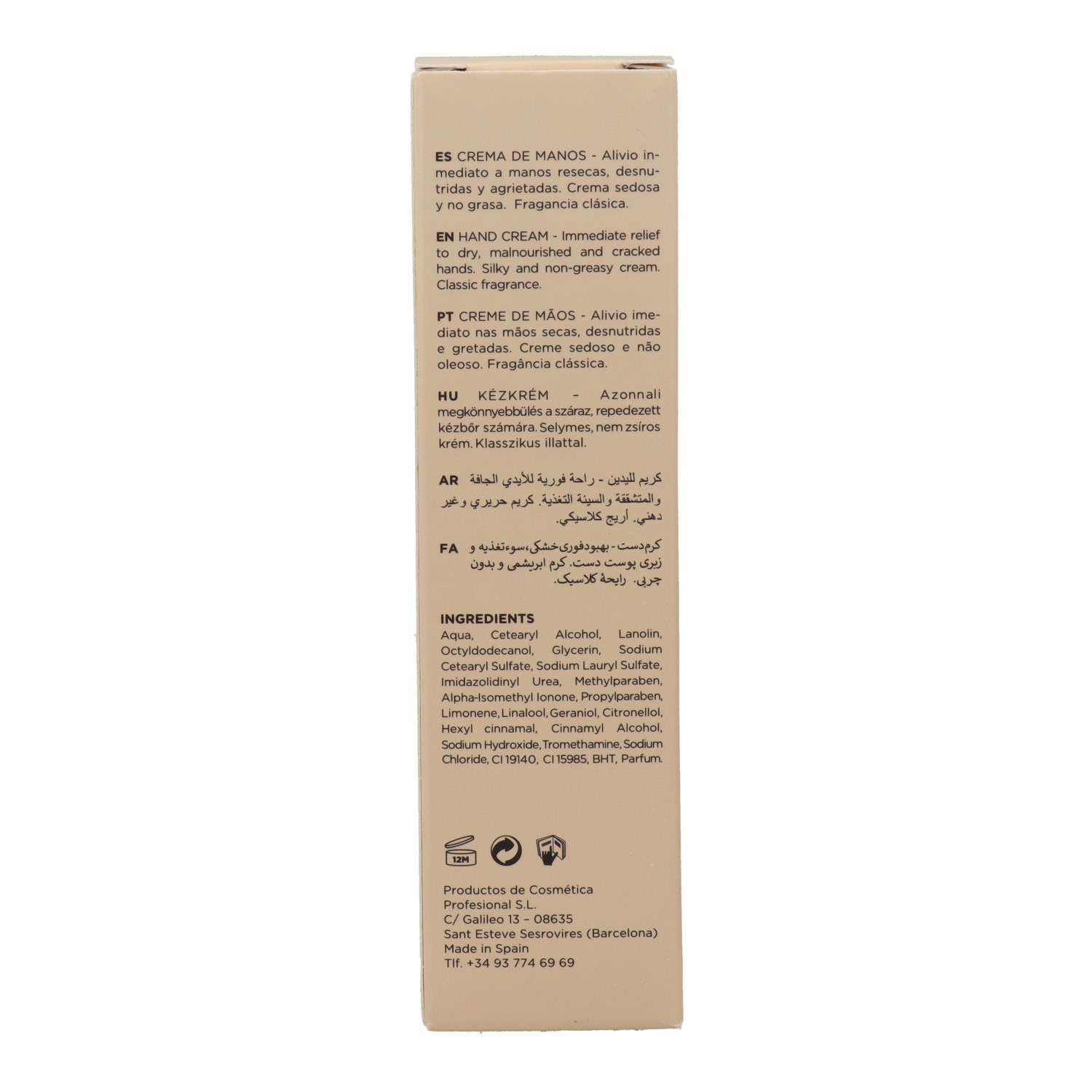 Arual Creme para as mãos com fragrância clássica 30 gr