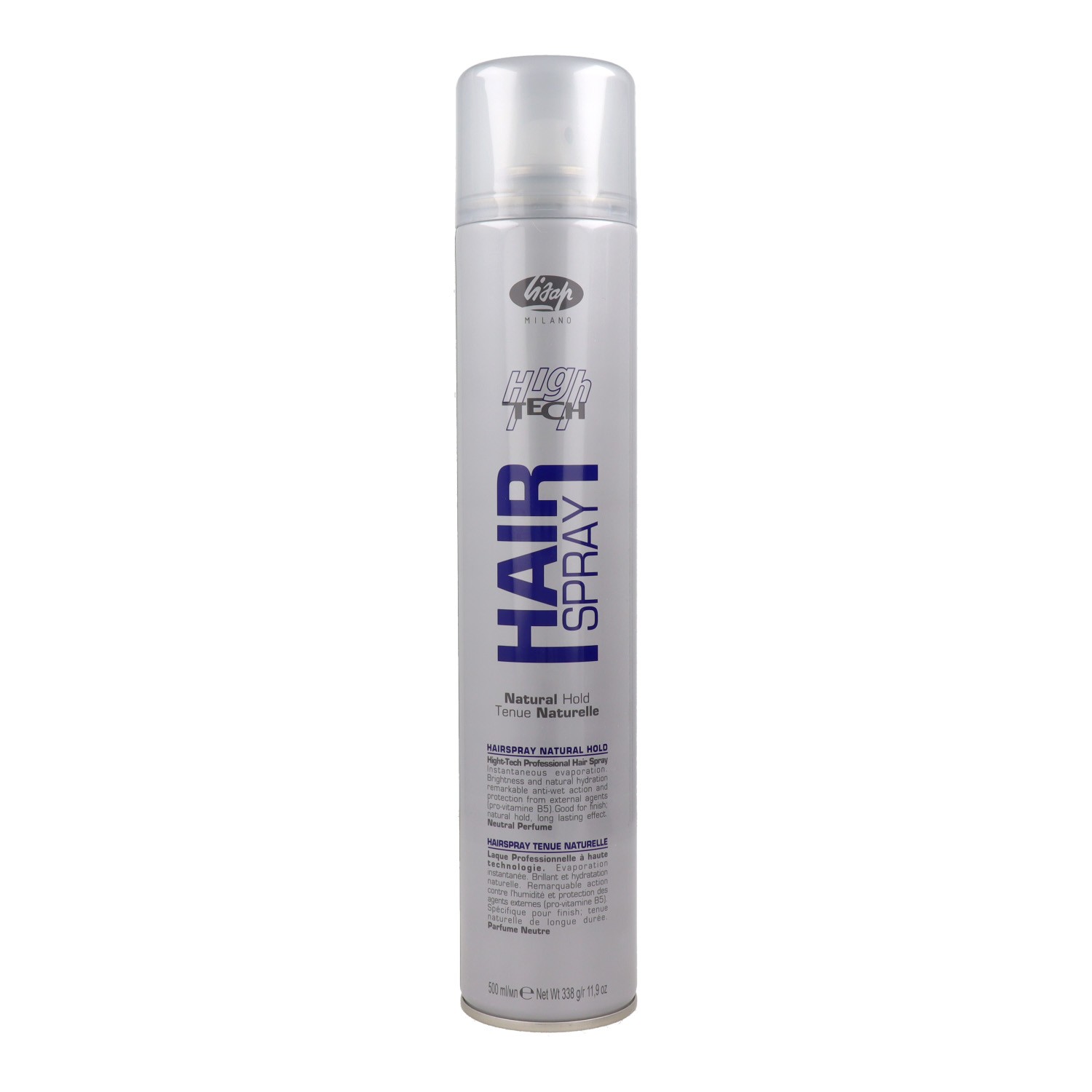 Lisap High Tech Hair Hair Laca em spray de fixação natural 500 ml