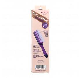 Red Kiss 7 Row Detangle Brush Purple Cepillo 2