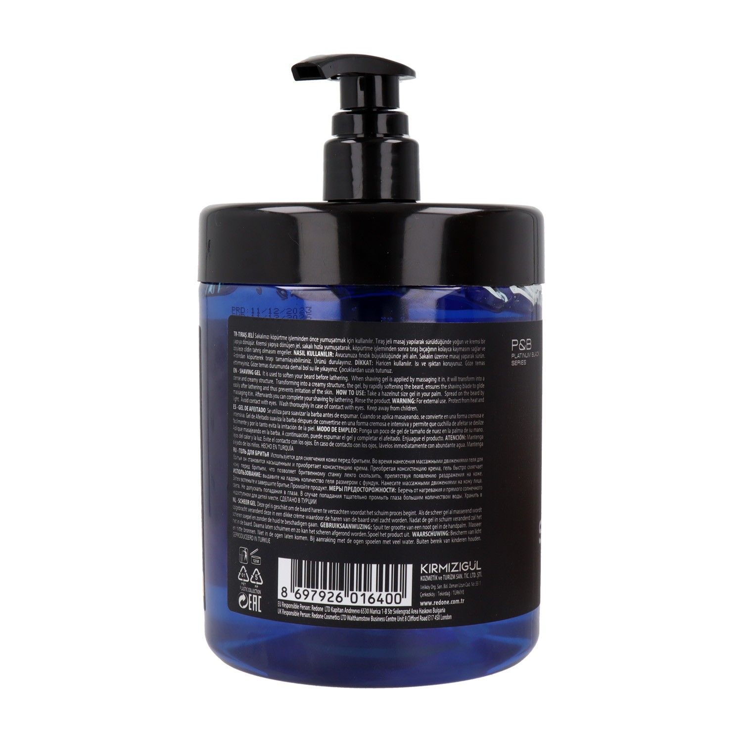 Red One Men Shaving Transparent Face Fresh High Gel 1000 ml