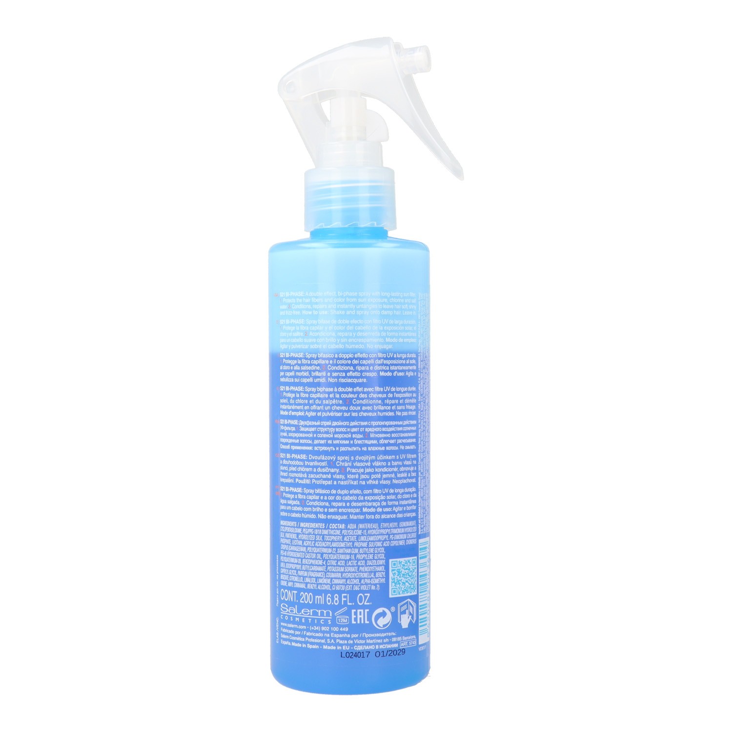 Salerm 21 Doble Fase Uv Spray Acondicionador 190 ml