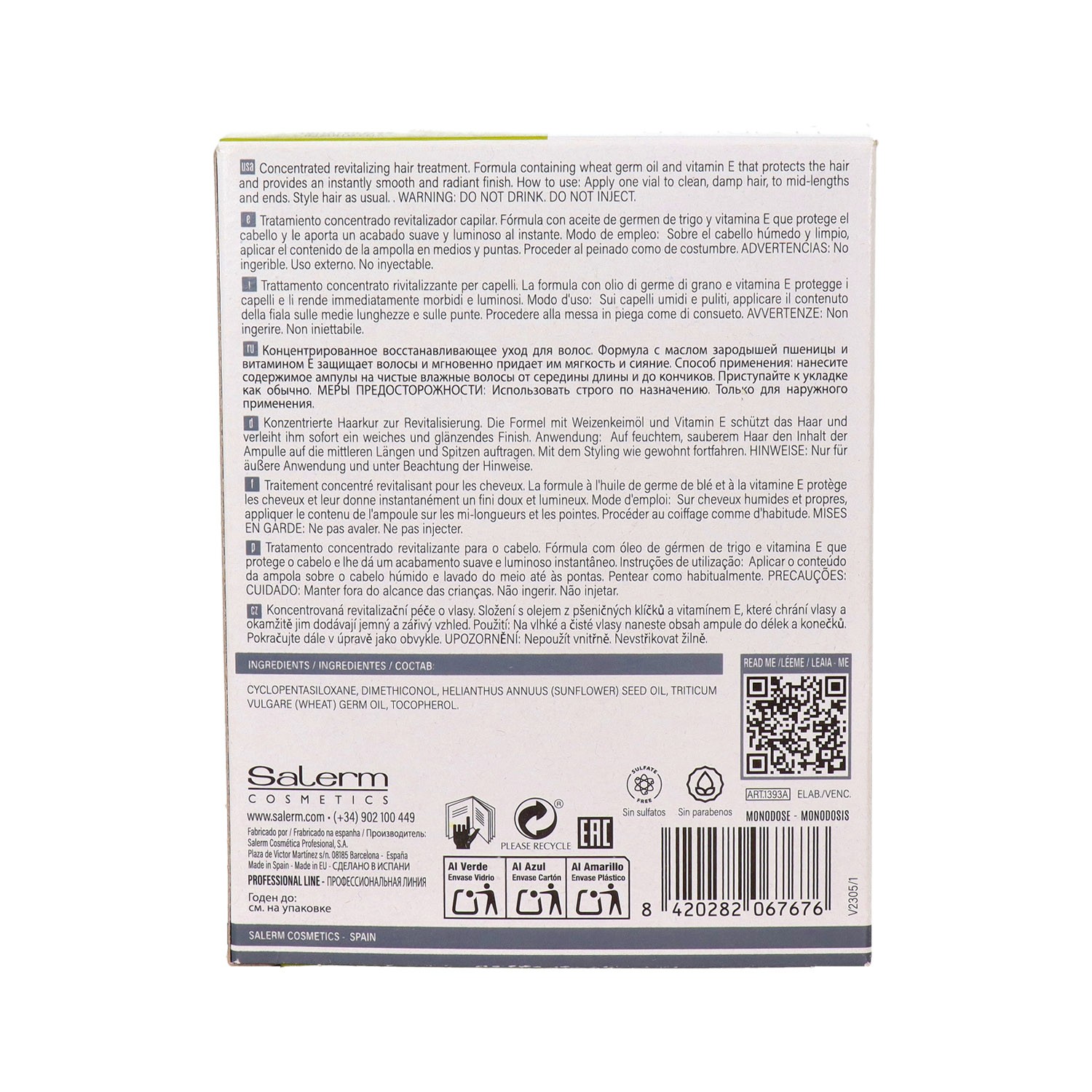 Salerm Hair Lab Vitamin Fiale 4 X 13 ml