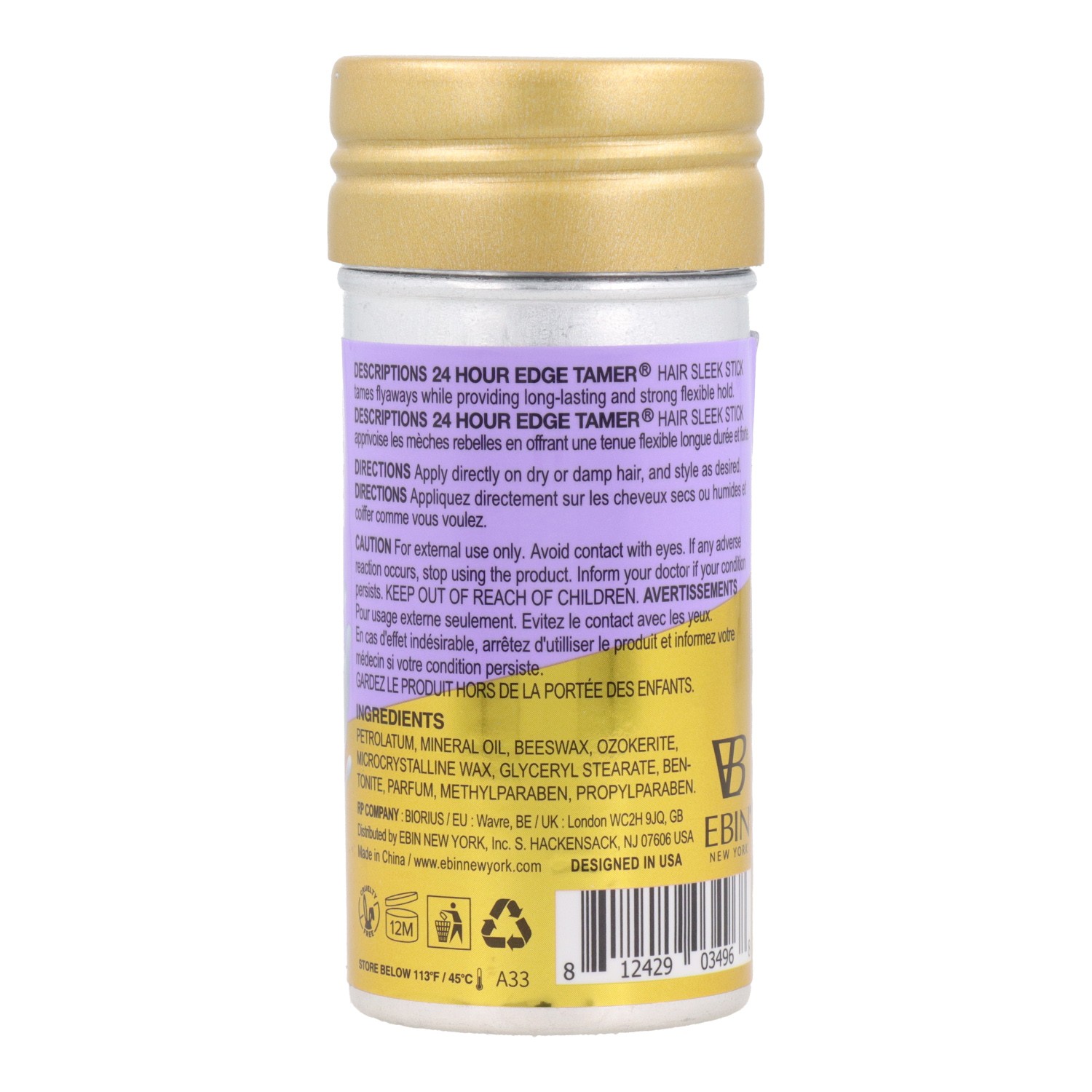 Ebin New York 24Hr Edge Sleek Cera de Morango 75 gr