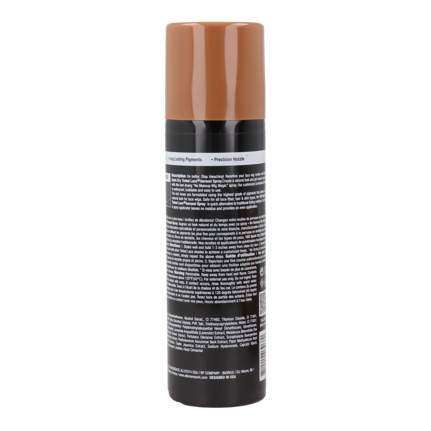 Ebin New York Quick Tinted Lace Spray Castanho Médio Escuro 100 ml