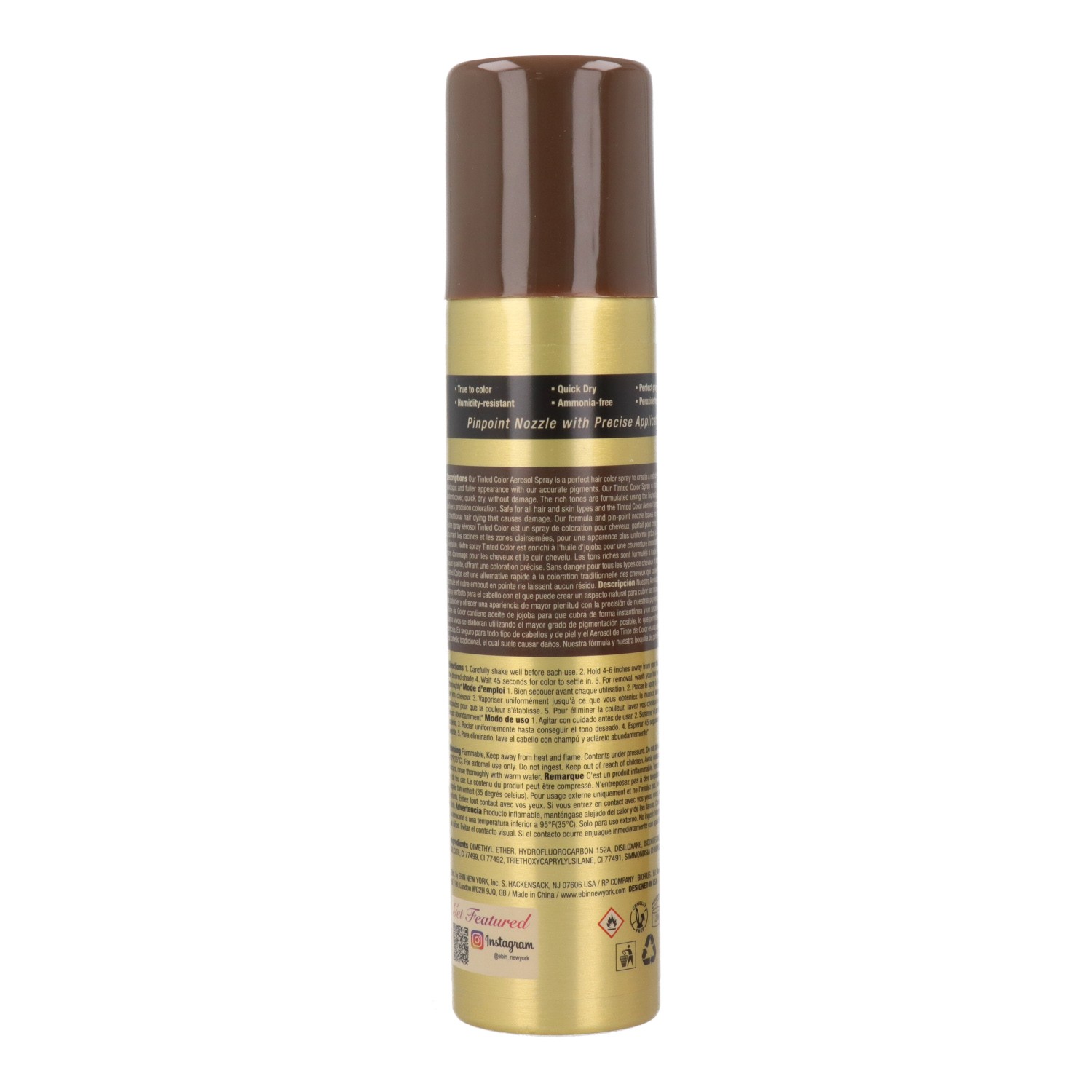Ebin New York Tinted Color Castanho Escuro Spray 100 ml