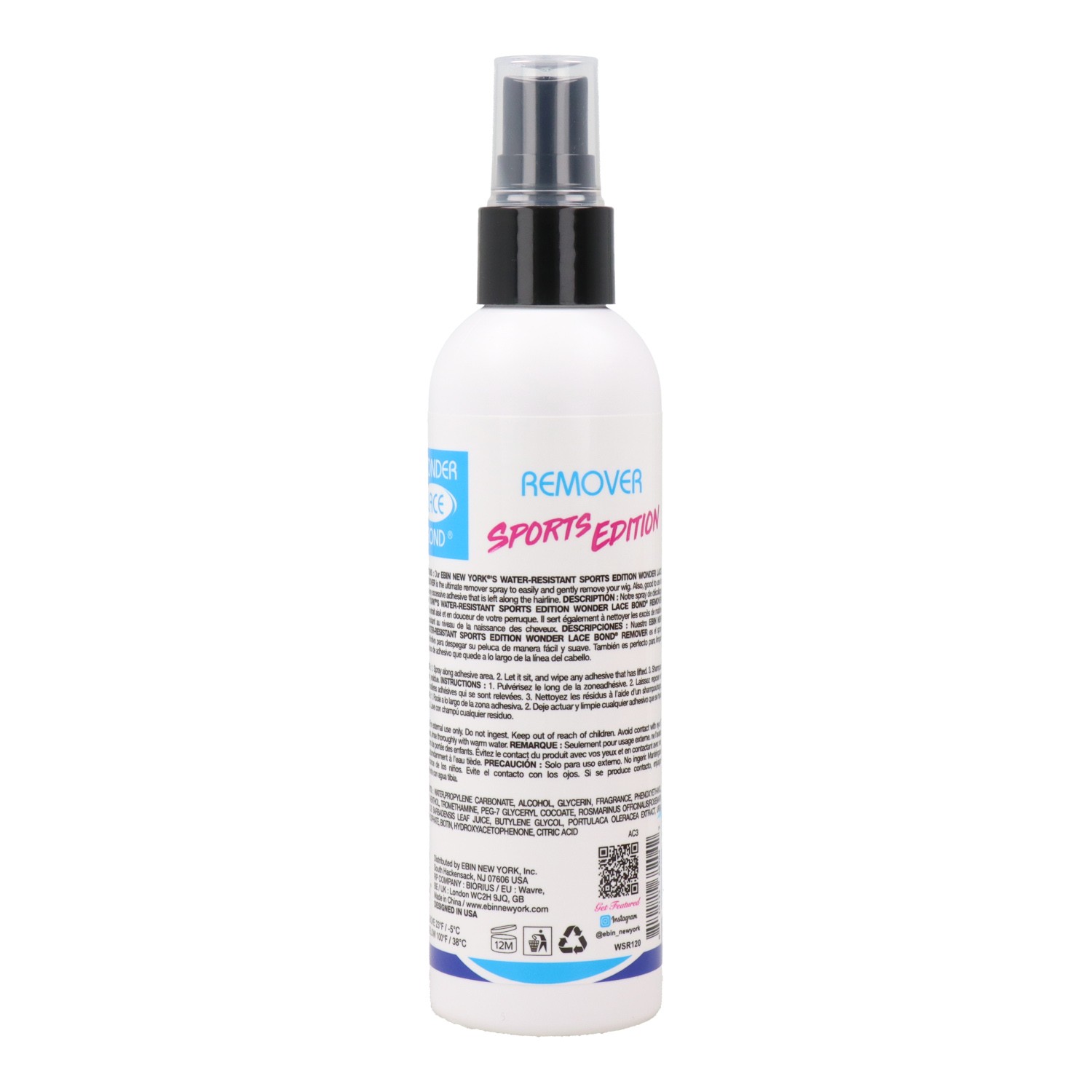 Ebin New York Wonder Lace Bond Remover Adhésif édition sport 120 ml