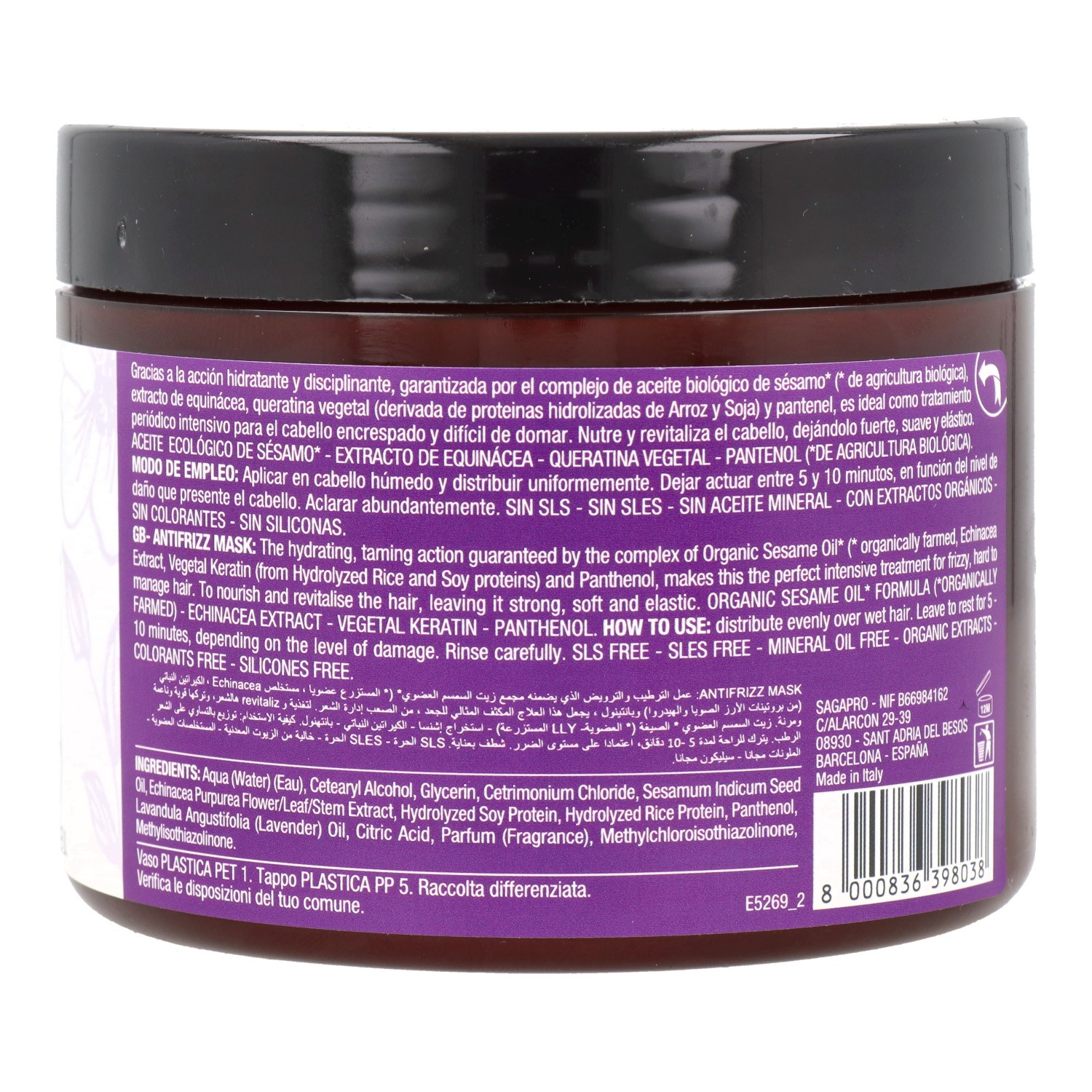 Pure Green Antifrizz Mascherine 500 ml
