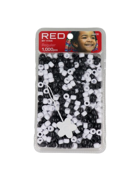 Red Kiss Regular Hair Beads 1000 Pcs (B&W)