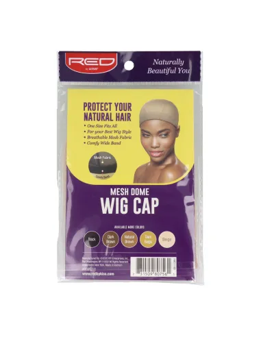 Red Kiss Mesh Dome Wig Cap Ntl Brown