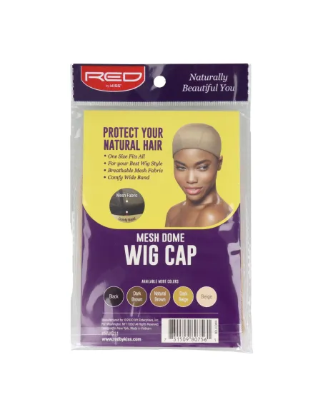 Red Kiss Mesh Dome Wig Cap Ntl Brown