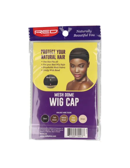 Red Kiss Mesh Dome Wig Cap Black Regular
