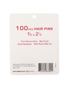 Grampo de cabelo Red Kiss 1 3.4 e 2 1.2 100 unidades preto 2