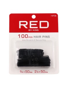 Grampo de cabelo Red Kiss 1 3.4 e 2 1.2 100 unidades preto