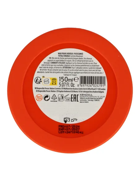 Red One Full Force Aqua Hair Wax Gel Laranja 150ml