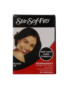 Sta-sof-fro Permanente Powder Hair Color Black 8 G